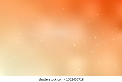 Light Orange vector cover with spots. Blurred bubbles on abstract background with colorful gradient. Completely new template for your brand book.