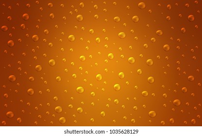 Light Orange vector cover with spots. Blurred decorative design in abstract style with bubbles. Completely new template for your brand book.