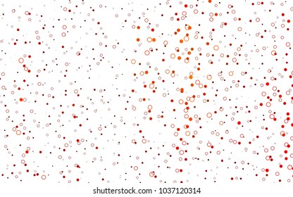 Light Orange vector  cover with spots. Beautiful colored illustration with blurred circles in nature style. New design for ad, poster, banner of your website.