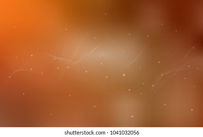 Light Orange vector cover with spots. Abstract illustration with colored bubbles in nature style. The pattern can be used for ads, leaflets of liquid.