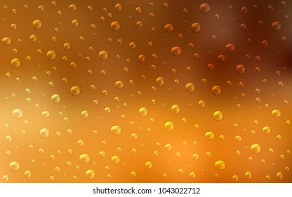 Light Orange vector cover with spots. Blurred decorative design in abstract style with bubbles. The pattern can be used for ads, leaflets of liquid.