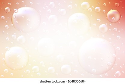 Light Orange vector cover with spots. Blurred decorative design in abstract style with bubbles. The pattern can be used for beautiful websites.