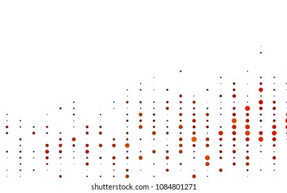 Light Orange vector  cover with spots. Illustration with set of shining colorful abstract circles. The pattern can be used for beautiful websites.