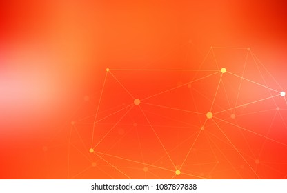 Light Orange vector cover with spots, lines. Abstract illustration with colorful discs and triangles. Pattern can be used for beautiful websites.