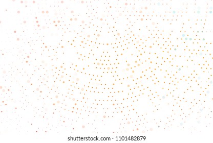 Light Orange vector  cover with spots. Beautiful colored illustration with blurred circles in nature style. The pattern can be used for aqua ad, booklets.