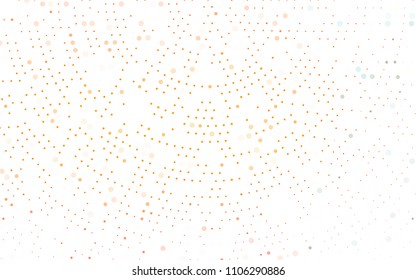 Light Orange vector  cover with spots. Beautiful colored illustration with blurred circles in nature style. The pattern can be used for aqua ad, booklets.