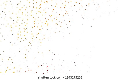 Light Orange vector  cover with spots. Modern abstract illustration with colorful water drops. The pattern can be used for ads, leaflets of liquid.