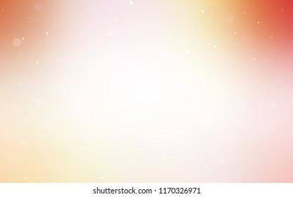 Light Orange vector cover with spots. Illustration with set of shining colorful abstract circles. Pattern can be used as texture of wallpapers.