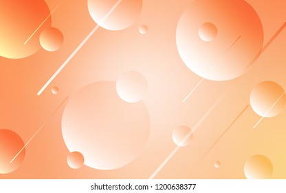 Light Orange vector cover with spots. Abstract illustration with colored bubbles in nature style. Pattern can be used as texture of wallpapers.