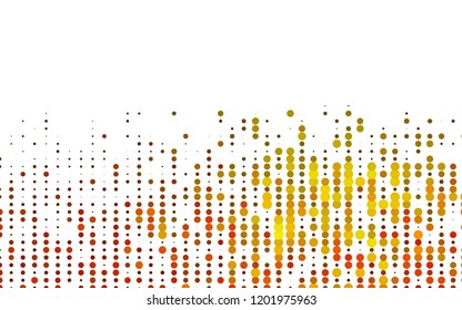 Light Orange vector cover with spots. Modern abstract illustration with colorful water drops. Design for business adverts.