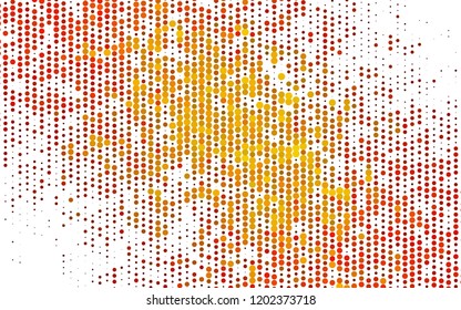Light Orange vector cover with spots. Blurred decorative design in abstract style with bubbles. Pattern for ads, booklets.