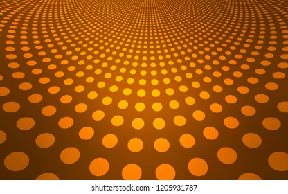 Light Orange vector cover with spots. Blurred bubbles on abstract background with colorful gradient. Pattern can be used for ads, leaflets.