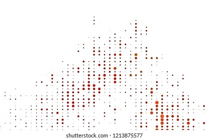 Light Orange vector cover with spots. Blurred bubbles on abstract background with colorful gradient. Design for posters, banners.