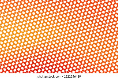 Light Orange vector cover with spots. Beautiful colored illustration with blurred circles in nature style. Pattern for ads, leaflets.