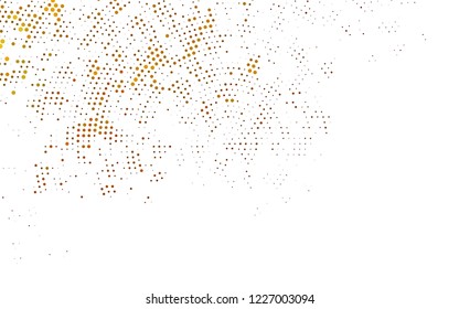 Light Orange vector cover with spots. Blurred bubbles on abstract background with colorful gradient. Pattern for ads, booklets.
