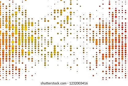 Light Orange vector cover with spots. Blurred decorative design in abstract style with bubbles. Design for posters, banners.