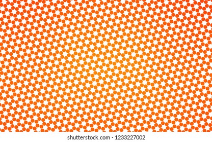 Light Orange vector cover with spots. Beautiful colored illustration with blurred circles in nature style. Pattern for ads, leaflets.
