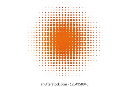 Light Orange vector cover with spots. Abstract illustration with colored bubbles in nature style. Pattern of water, rain drops.