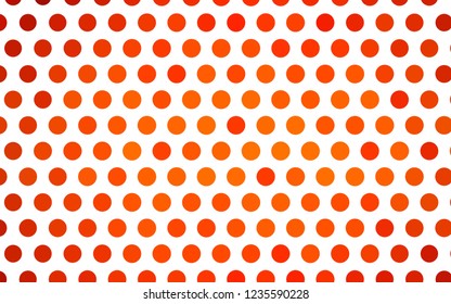 Light Orange vector cover with spots. Blurred decorative design in abstract style with bubbles. Template for your brand book.