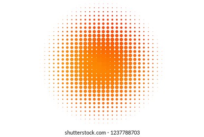 Light Orange vector cover with spots. Blurred bubbles on abstract background with colorful gradient. Pattern of water, rain drops.