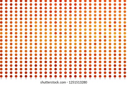Light Orange vector cover with spots. Blurred decorative design in abstract style with bubbles. Design for business adverts.