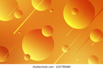Light Orange vector cover with spots. Blurred decorative design in abstract style with bubbles. Pattern can be used for ads, leaflets.