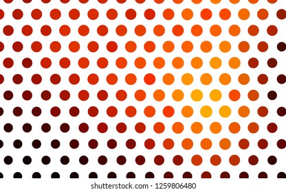 Light Orange vector cover with spots. Abstract illustration with colored bubbles in nature style. Pattern for ads, leaflets.