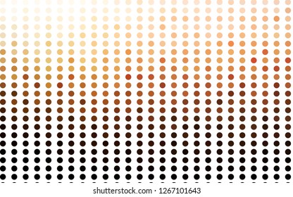 Light Orange vector cover with spots. Beautiful colored illustration with blurred circles in nature style. Pattern for ads, leaflets.