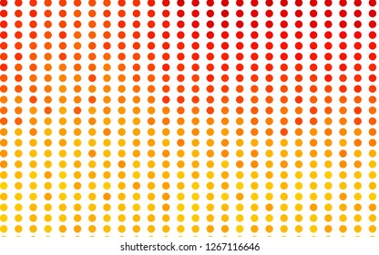 Light Orange vector cover with spots. Glitter abstract illustration with blurred drops of rain. Pattern for ads, leaflets.