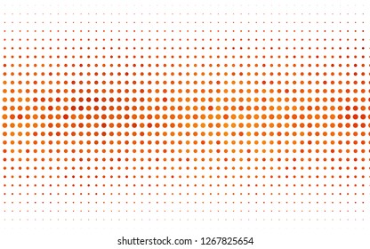 Light Orange vector cover with spots. Blurred bubbles on abstract background with colorful gradient. Template for your brand book.