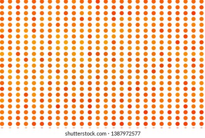 Light Orange vector cover with spots. Abstract illustration with colored bubbles in nature style. Pattern for beautiful websites.