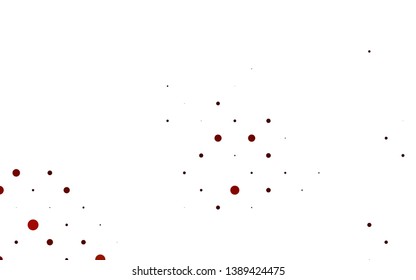Light Orange vector cover with spots. Abstract illustration with colored bubbles in nature style. Pattern of water, rain drops.
