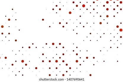 Light Orange vector cover with spots. Glitter abstract illustration with blurred drops of rain. Pattern for ads, leaflets.