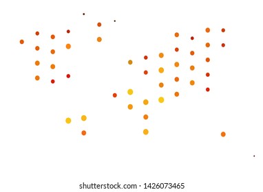 Light Orange vector cover with spots. Modern abstract illustration with colorful water drops. Pattern for ads, leaflets.