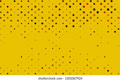 Light Orange vector cover with spots. Illustration with set of shining colorful abstract circles. Template for your brand book.