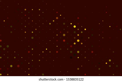 Light Orange vector cover with spots. Beautiful colored illustration with blurred circles in nature style. Pattern for ads, booklets.