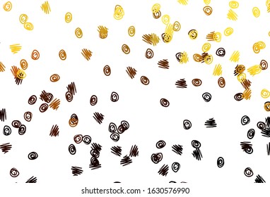 Light Orange vector cover with spots. Modern abstract illustration with colorful water drops. Pattern for ads, leaflets.