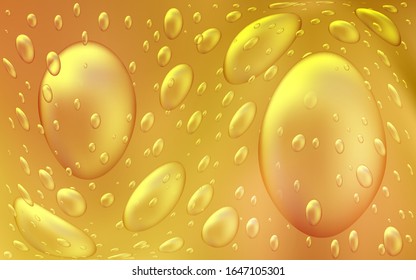 Tapa vectorial de naranja claro con manchas. Burbujas borrosas sobre fondo abstracto con gradiente colorido. Hermoso diseño para su anuncio natural de negocio.