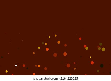 Cubierta vectorial de naranja claro con manchas. Ilustración con un conjunto de círculos abstractos de colores brillantes. Patrón de anuncios, folletos.