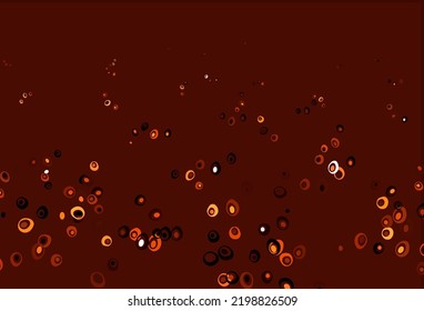 Hellorange Vektorgrafik mit Flecken. Illustration mit leuchtenden bunten abstrakten Kreisen. Muster für schöne Websites.