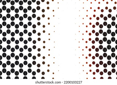 Cubierta vectorial de color naranja claro con manchas. Hermosa ilustración de color con círculos borrosos en estilo natural. Patrón de anuncios, folletos.
