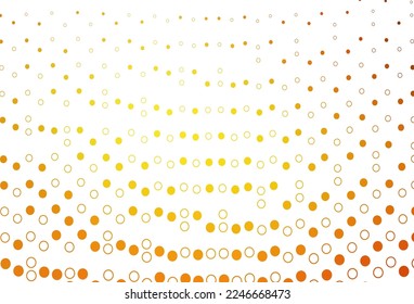 Light Orange vector cover with spots. Blurred bubbles on abstract background with colorful gradient. Pattern for beautiful websites.