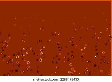 Cubierta vectorial de naranja claro con manchas. Hermosa ilustración de color con círculos borrosos en estilo natural. Patrón de anuncios, folletos.