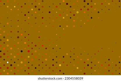 Cubierta vectorial de naranja claro con manchas. Hermosa ilustración de color con círculos borrosos en estilo natural. Patrón de anuncios, folletos.