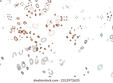 Cubierta vectorial de naranja claro con manchas. Ilustración abstracta brillante con gotas borrosas de lluvia. Plantilla para su libro de marca.