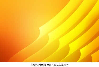 Light Orange vector cover with stright stripes. Lines on blurred abstract background with gradient. Template for your beautiful backgrounds.