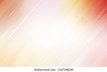 Light Orange vector cover with stright stripes. Lines on blurred abstract background with gradient. Pattern for your busines websites.