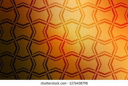 Light Orange vector cover with stright stripes. Decorative shining illustration with lines on abstract template. Smart design for your business advert.