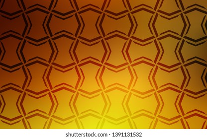 Light Orange vector cover with stright stripes. Decorative shining illustration with lines on abstract template. Pattern for ads, posters, banners.