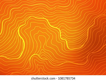 Light Orange vector curved background. A vague abstract illustration with doodles in Indian style. The completely new template can be used for your brand book.